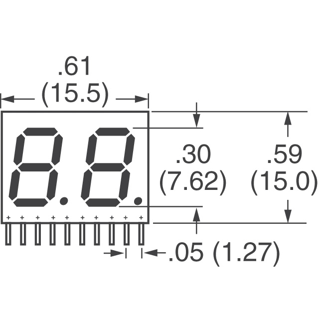 LDD-F304NI-RA Lumex Opto/Components Inc.  Modules d'affichage - Caractères et chiffres à LED
